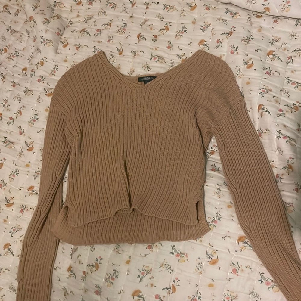 Tan cropped sweater